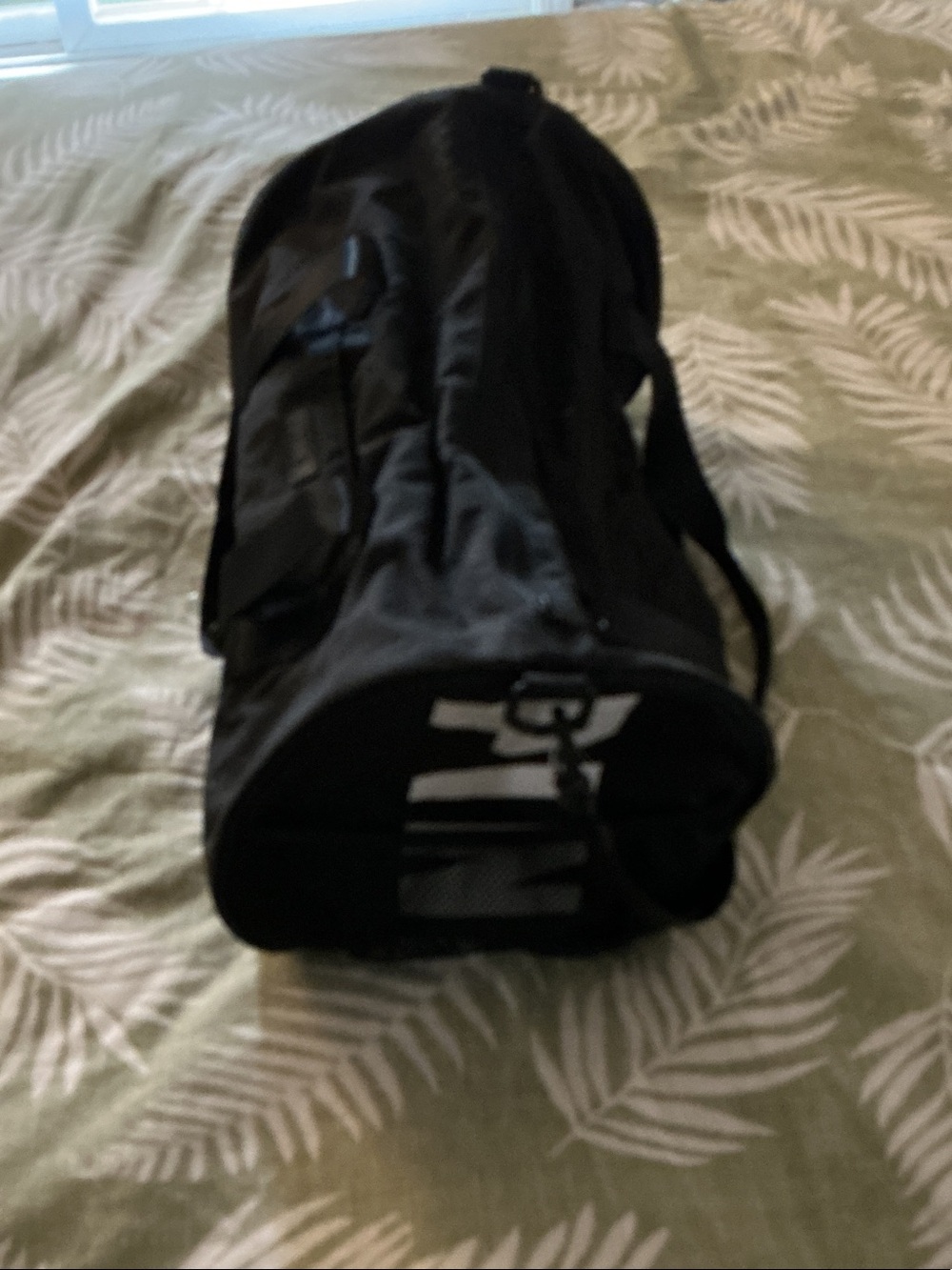 PINK Victoria's Secret Black Cylindrical Duffel Bag